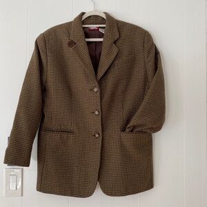 Alia Petites houndstooth wool blend lined jacket size 14P excellent condition
